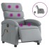 Sillón reclinable de masaje eléctrico tela gris