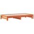 Sofá cama nido madera maciza de pino marrón cera 90x190