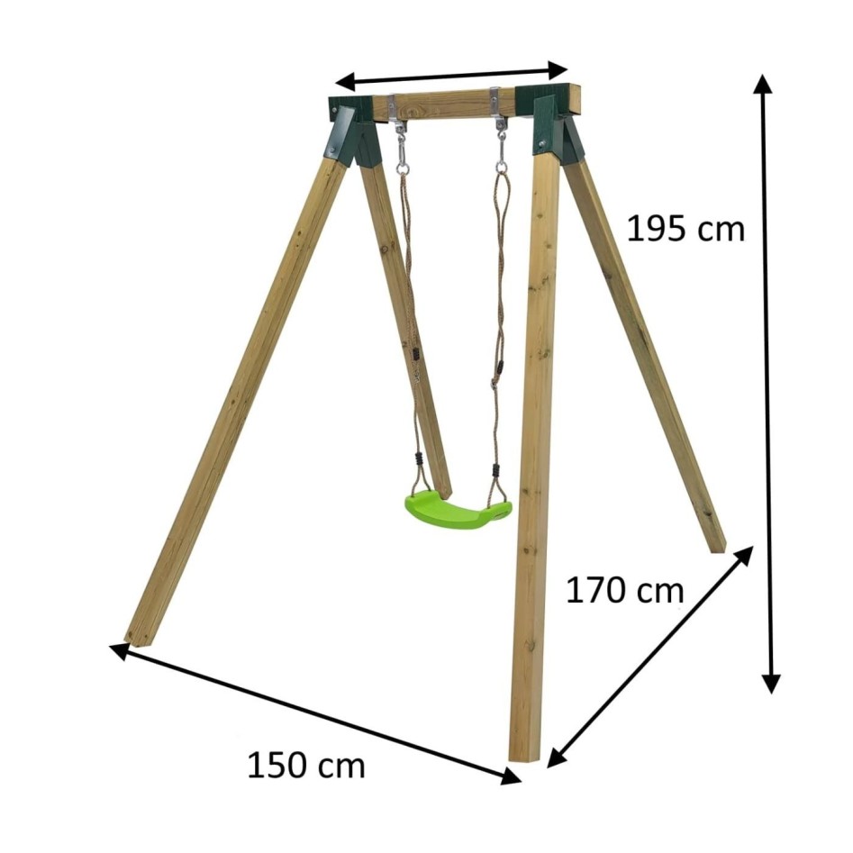 Columpio madera cuadrada Aiko