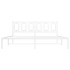 Estructura de cama de metal con cabecero blanco 180x200