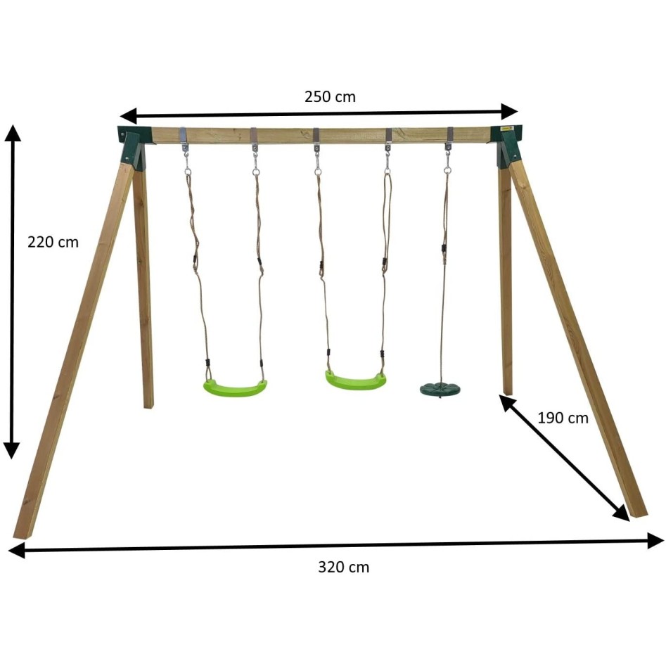 Columpio madera cuadrada  Kai