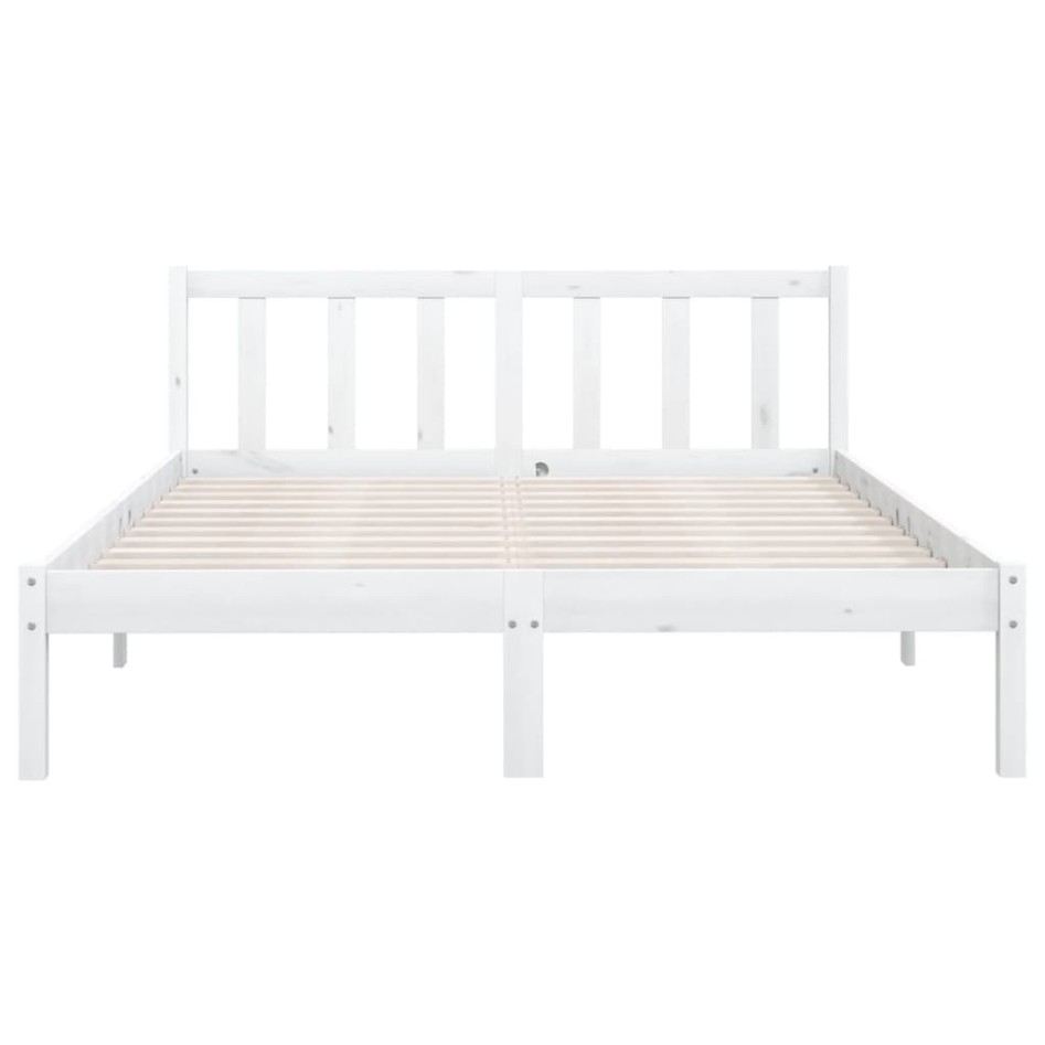 Estructura de cama de madera maciza de pino blanco 140x200