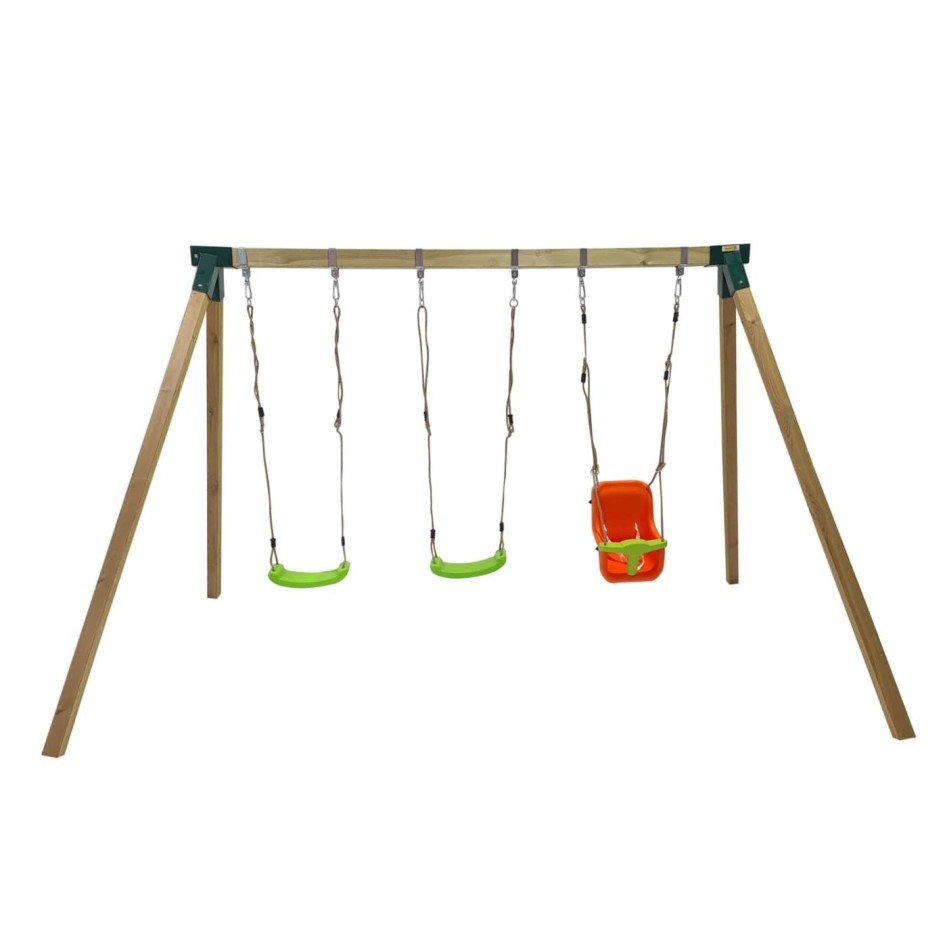 Columpio madera cuadrada Nori asiento bebé