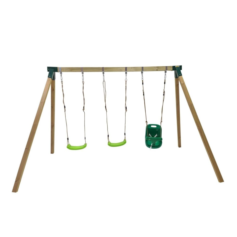 Columpio madera cuadrada Nori asiento bebé