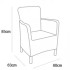 Allibert Silla de comedor de jardín 2 uds Trenton gris