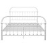 Estructura de cama de metal blanco 160x200