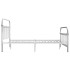 Estructura de cama de metal blanco 160x200