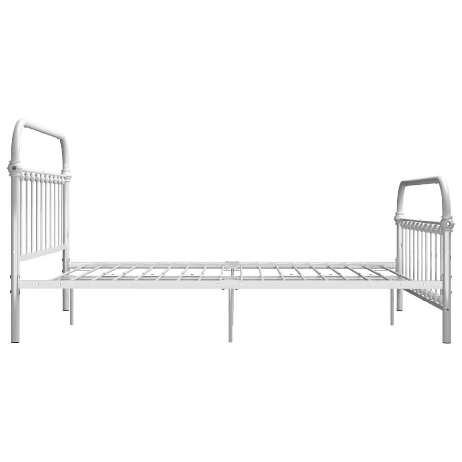 Estructura de cama de metal blanco 160x200