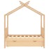Estructura de cama infantil con cajón madera de pino 70x140