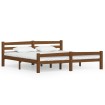Estructura de cama madera maciza pino marrón miel 180x200 cm