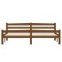 Estructura de cama madera maciza pino marrón miel 180x200