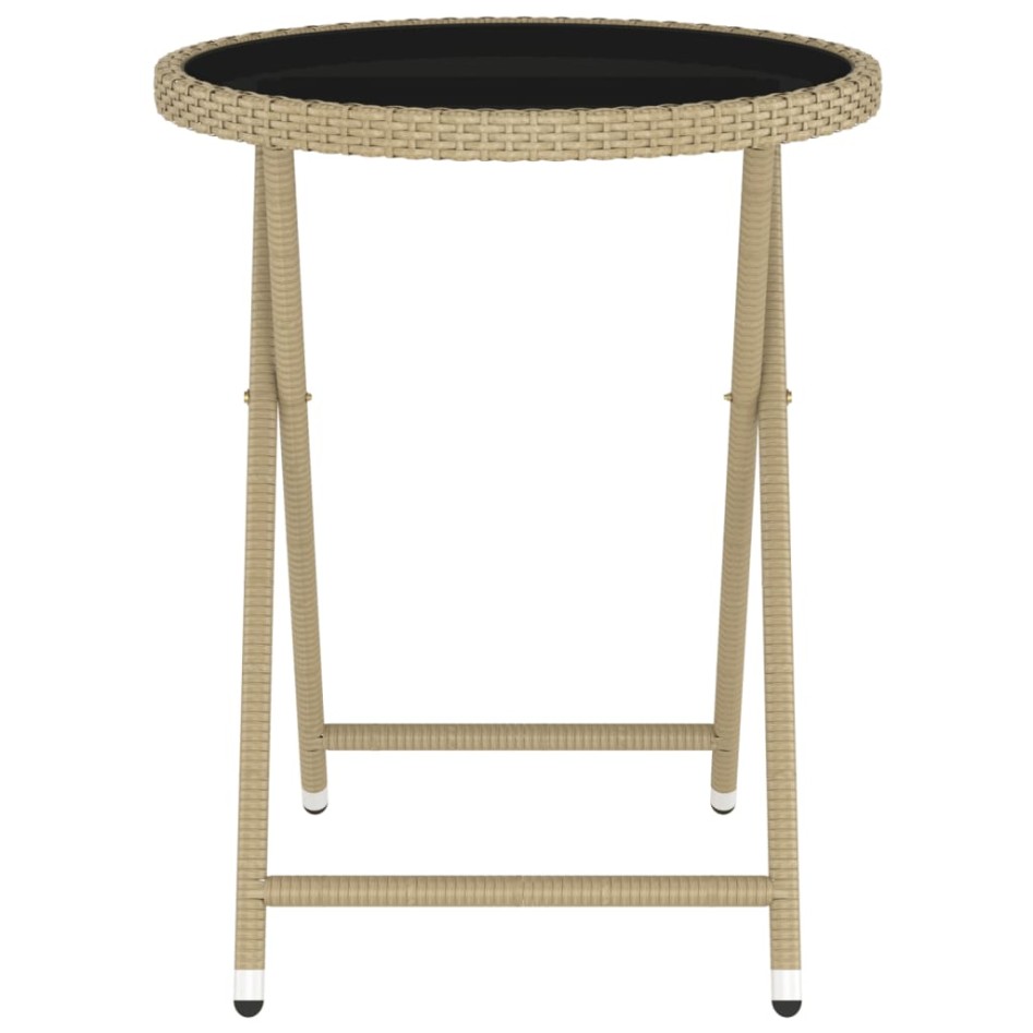 Set comedor jardín 5 pzas ratán sintético vidrio templado