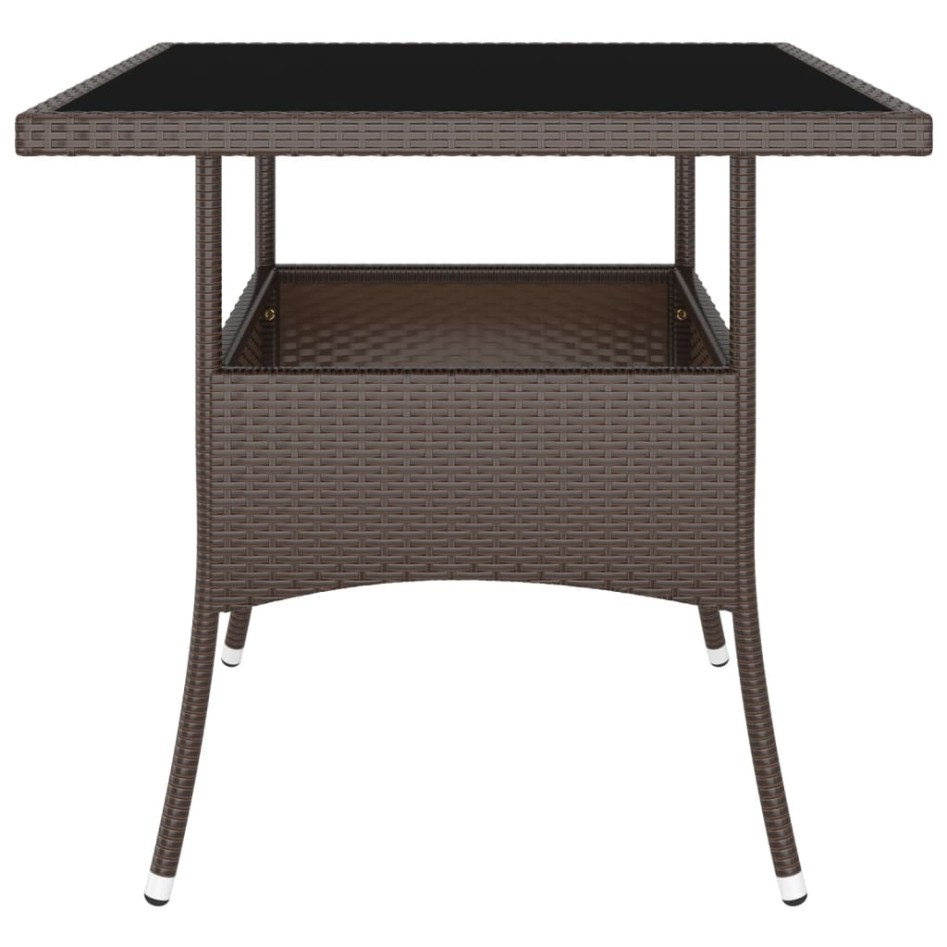 Juego de comedor jardín 5 pzas ratán sintético