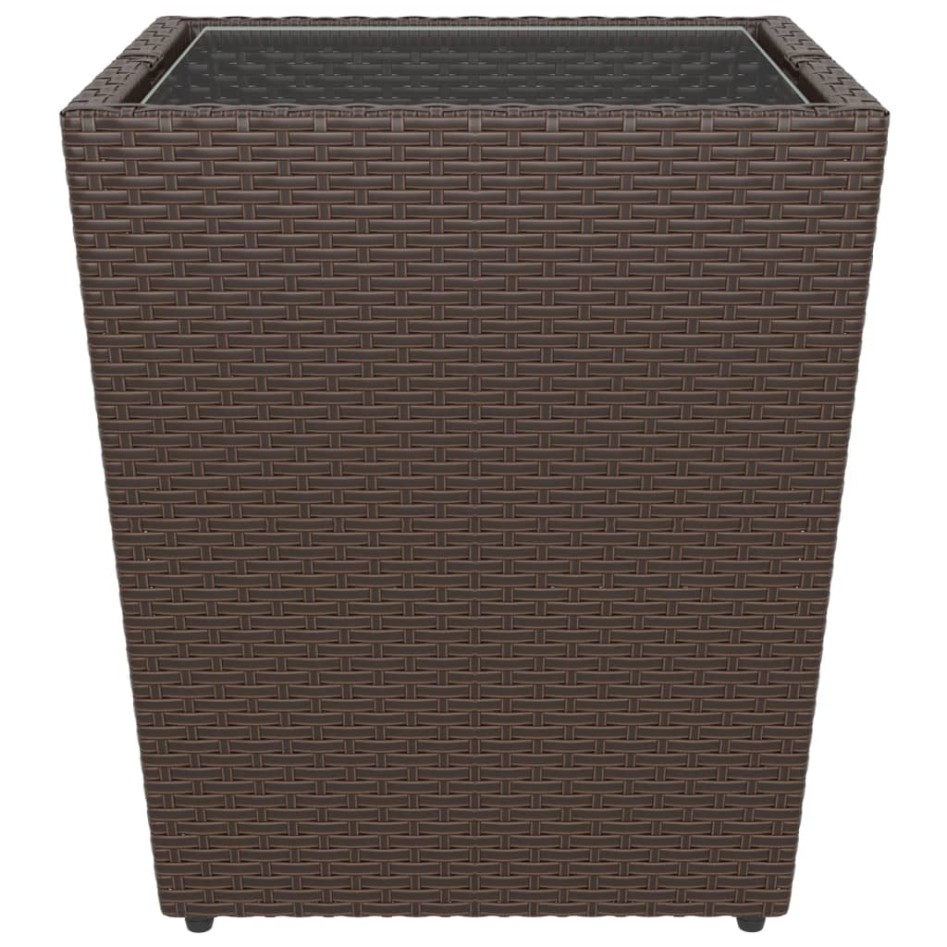 Set bistró jardín 5 pzas ratán sintético vidrio templado