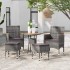 Juego de muebles de jardín de 5 piezas ratán sintético