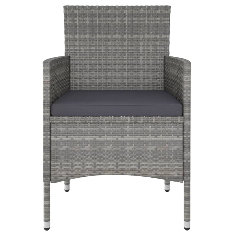 Set de comedor jardín 5 pzas ratán sintético madera acacia