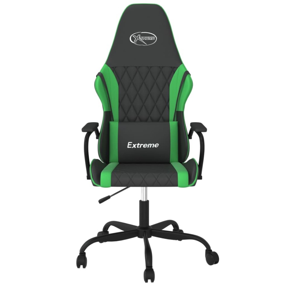 Silla gaming cuero sintético negro y