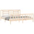 Estructura de cama de matrimonio con cabecero madera