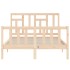 Estructura de cama con cabecero madera maciza 120x200