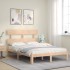 Estructura de cama de matrimonio con cabecero madera