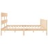 Estructura de cama con cabecero madera maciza 200x200