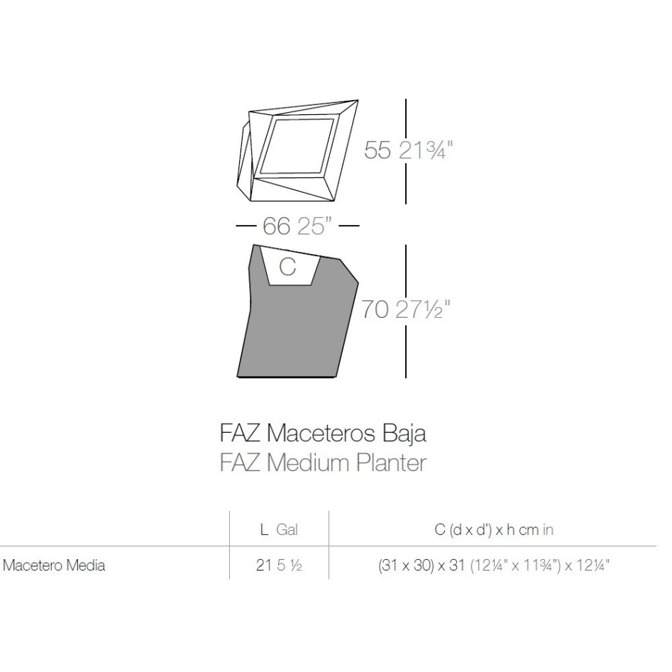 Macetero Faz by Vondom