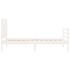 Estructura de cama individual con cabecero madera maciza