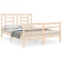 Estructura de cama con cabecero madera maciza 140x190