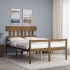 Cama personas mayores cabecero madera marrón miel 140x200