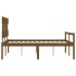 Cama personas mayores cabecero madera marrón miel 140x200
