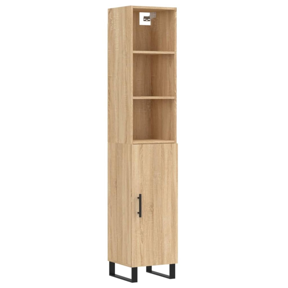 Aparador de madera contrachapada roble Sonoma 34,5x34x180