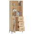 Aparador alto madera contrachapada color roble 69,5x34x180