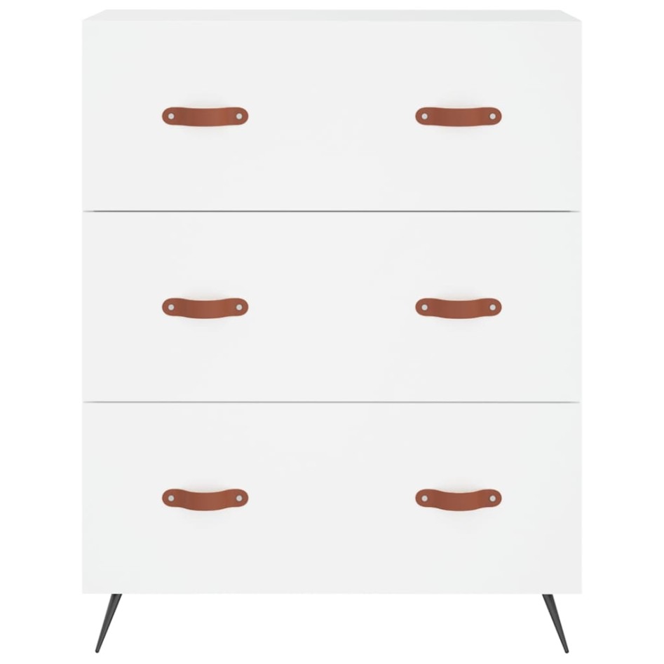 Aparador alto madera contrachapada blanco 69,5x34x180