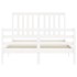 Estructura cama de matrimonio con cabecero madera maciza