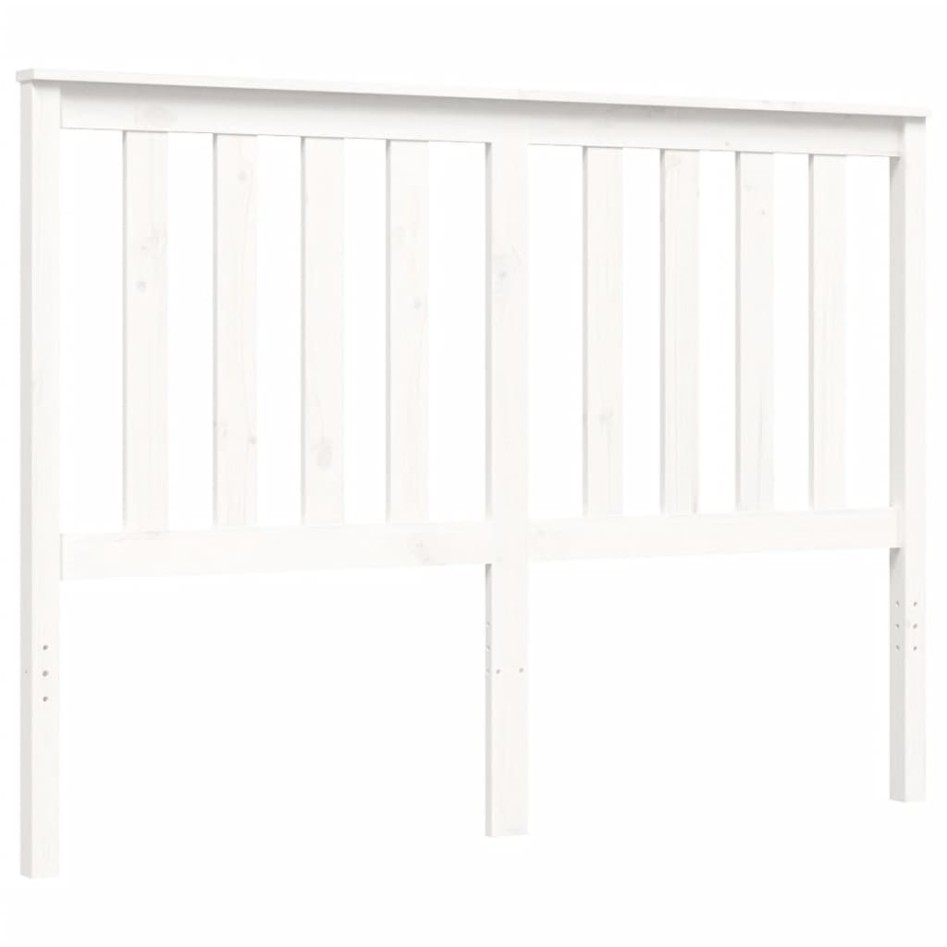 Estructura cama de matrimonio con cabecero madera maciza