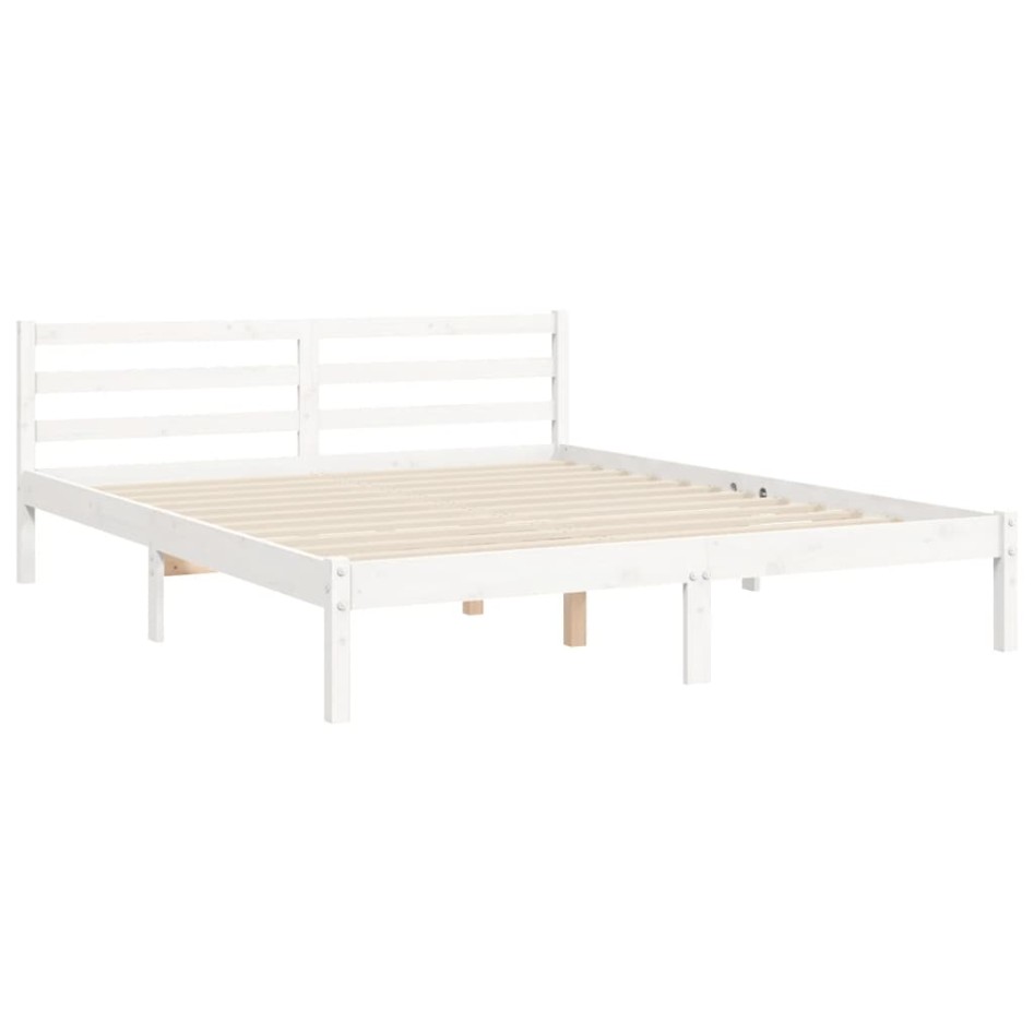 Estructura de cama matrimonio con cabecero madera maciza