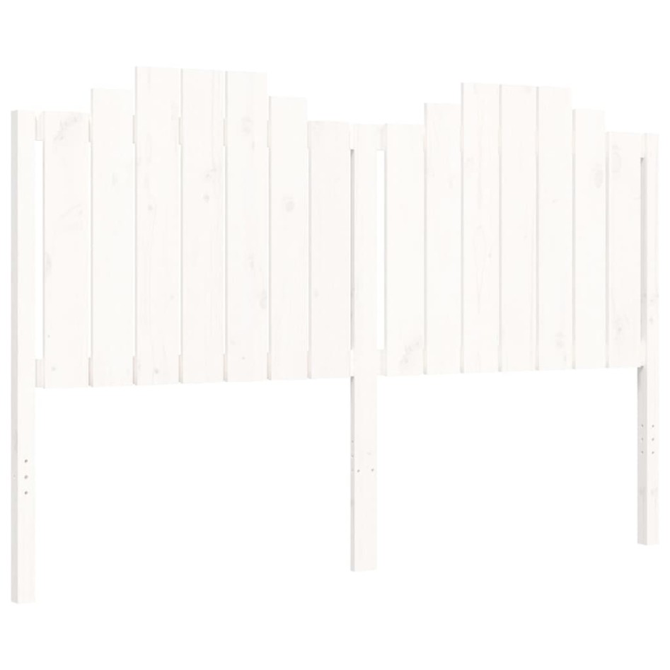 Estructura de cama matrimonio con cabecero madera maciza