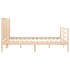 Estructura de cama con cabecero madera maciza 140x200