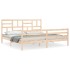 Estructura de cama de matrimonio con cabecero madera