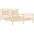 Estructura de cama con cabecero madera maciza 160x200