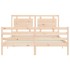 Estructura de cama con cabecero madera maciza 160x200