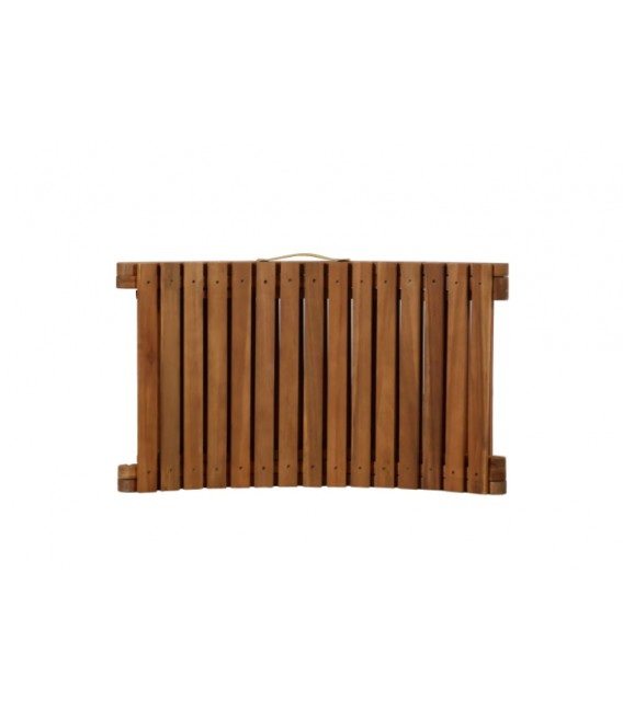 Tumbona plegable con cojín madera maciza de acacia gris oscuro, modelo Cande