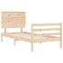 Estructura de cama individual con cabecero madera