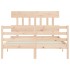 Estructura de cama con cabecero madera maciza 140x190