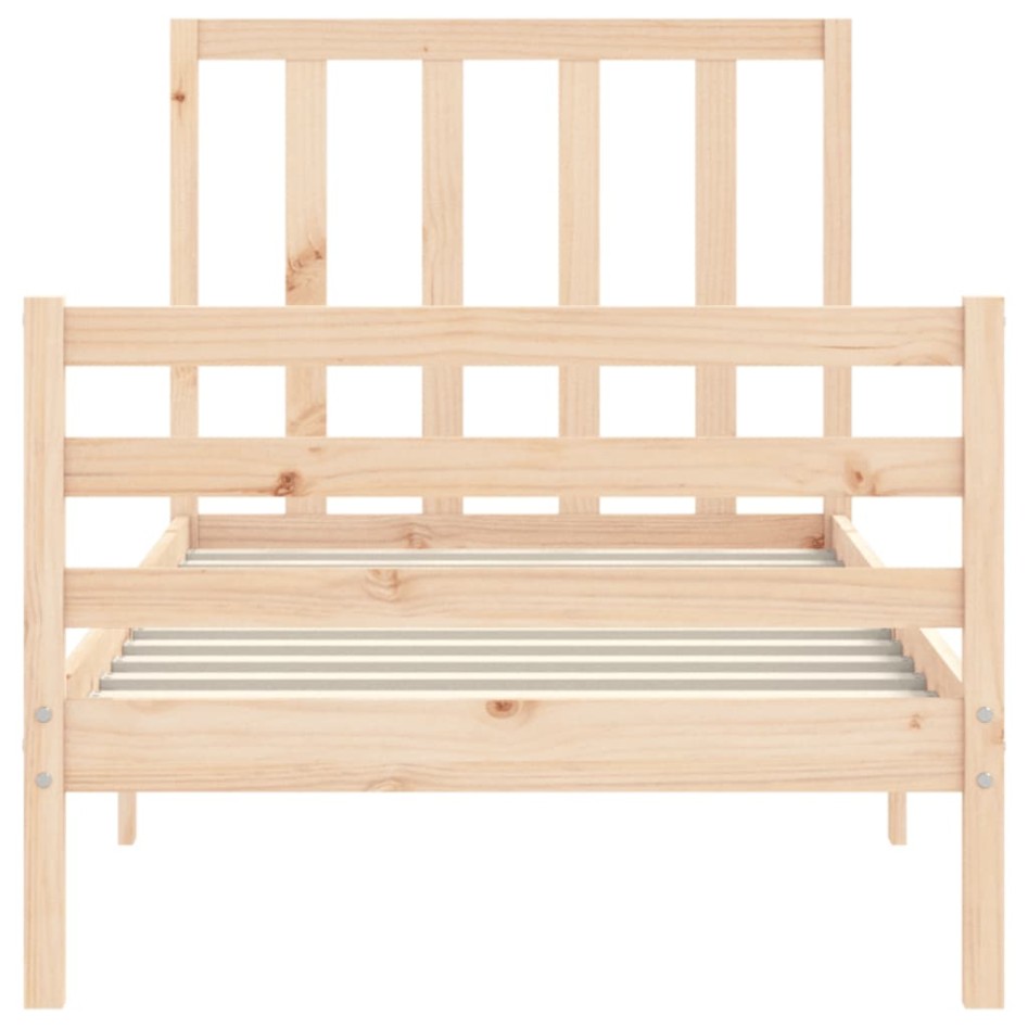 Estructura de cama con cabecero madera