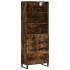 Aparador alto madera contrachapada roble ahumado 69,5x34x180