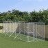 Perrera de exterior acero galvanizado plateado 2x10x2