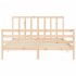 Estructura de cama de matrimonio con cabecero madera