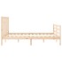 Estructura de cama de matrimonio con cabecero madera