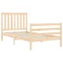 Estructura de cama con cabecero madera maciza 100x200